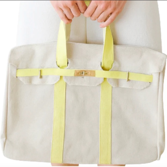 Canvas "Totekin" Boat Bag - Pale Yellow Trim - Picture 1 of 2